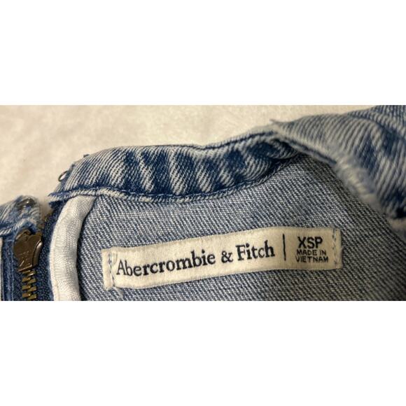 Vintage Abercrombie Fitch Dress Size XSP Extra Small Petite Blue Acid Wash - Picture 4 of 10